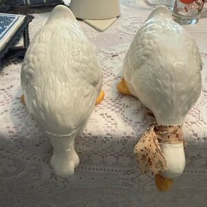Vintage Ceramic Goose Set Farmhouse Decor Cottagecore Kitchen Country Ducks